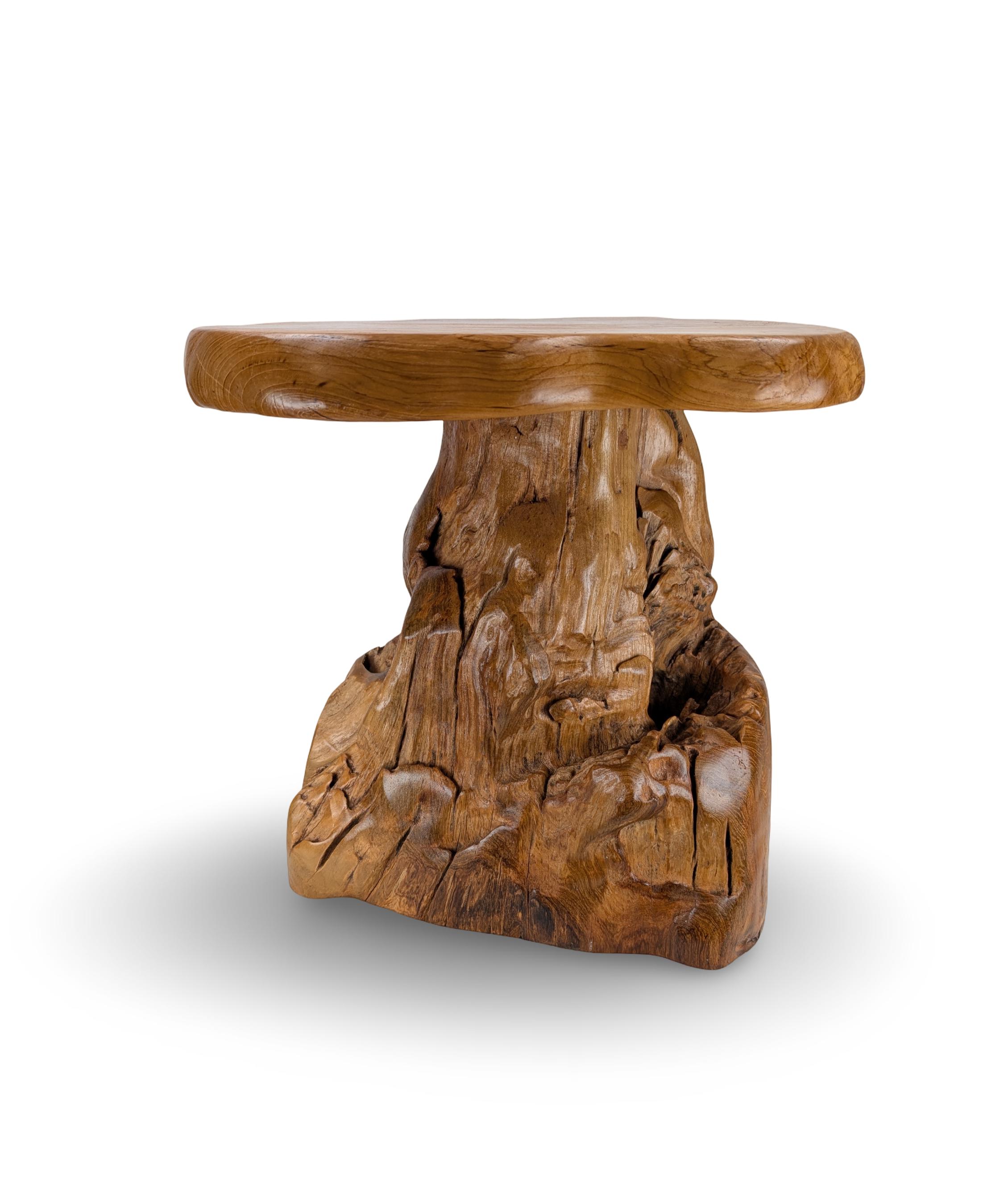 Tree Stump Side Table, Teak Side Table, Wood Side Table, Side Table - Etsy