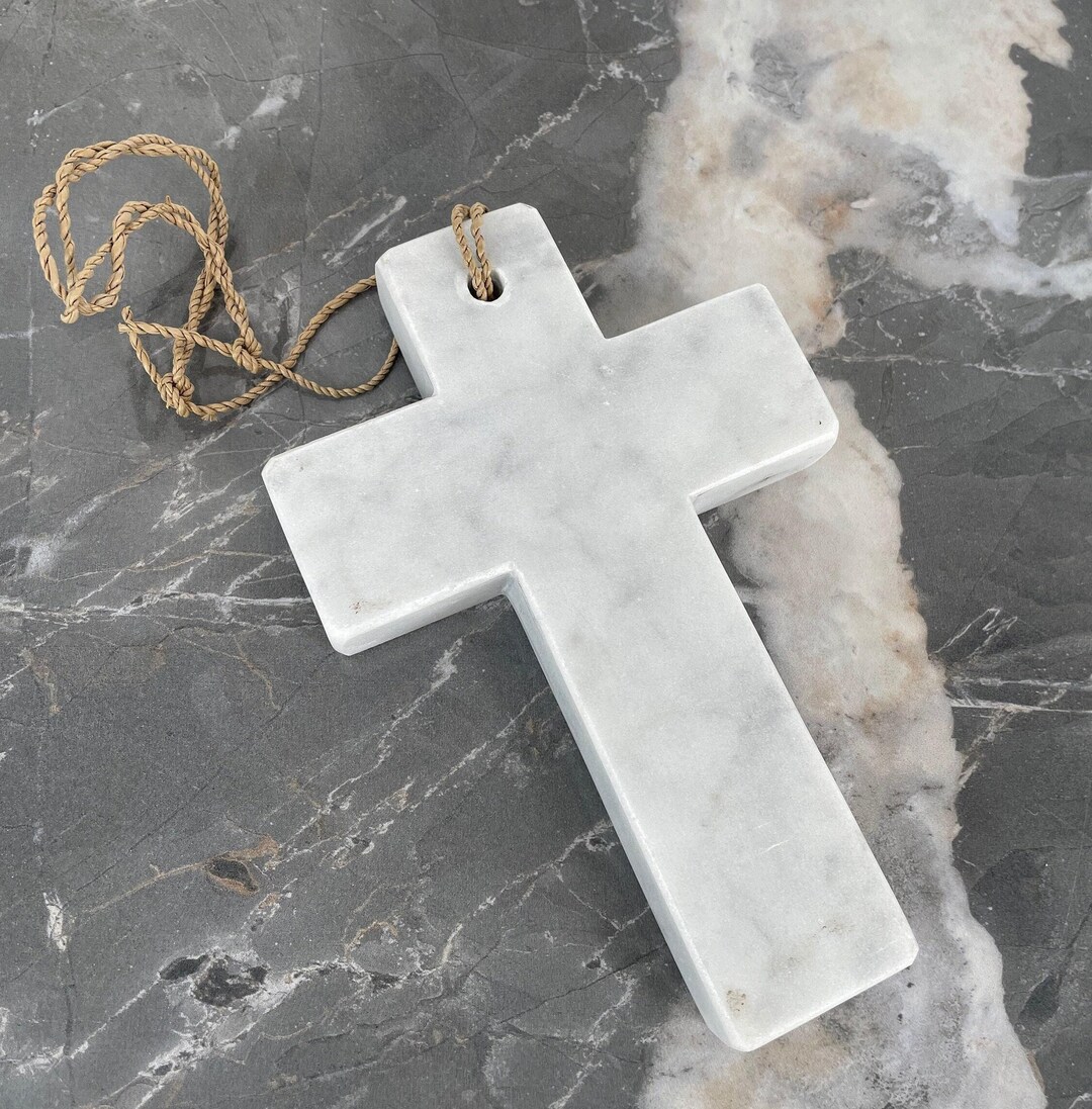 HANGING MARBLE CROSS, Ornamental Cross, Modern Wall Cross, Home Decor ...
