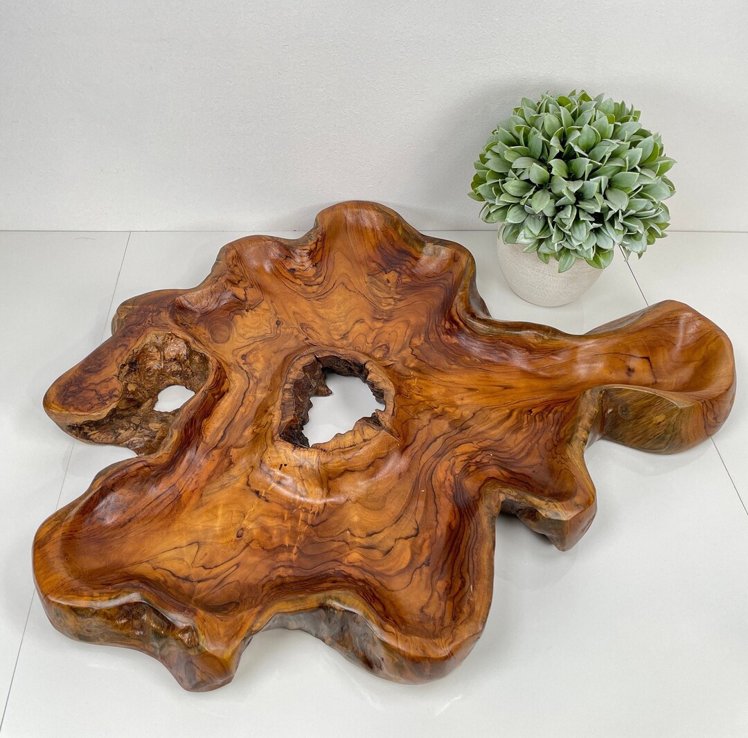 LIVE EDGE PLATTER, Rustic Serving Platter, Live Edge Serving Dish