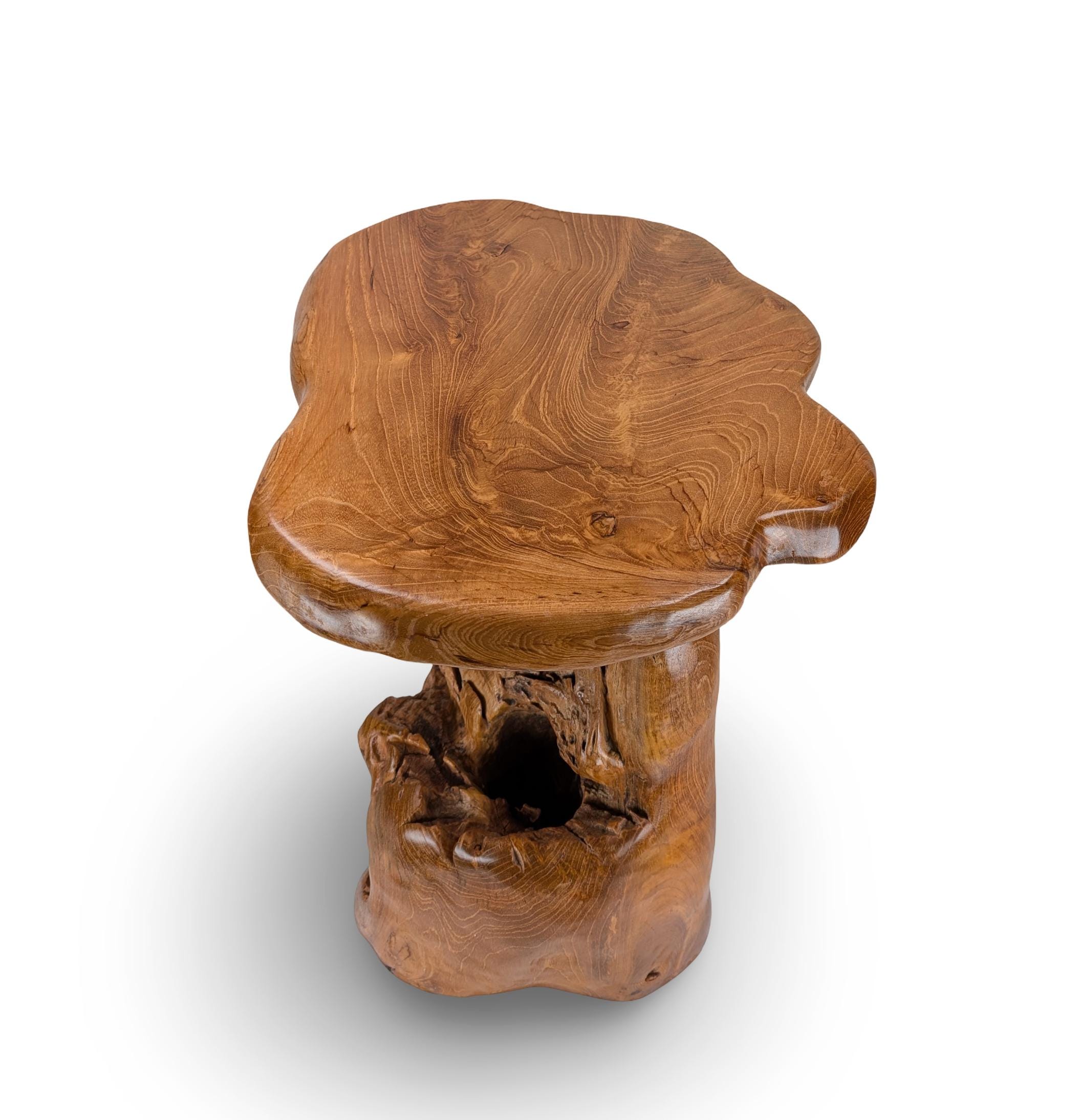 Tree Stump Side Table, Teak Side Table, Wood Side Table, Side Table - Etsy