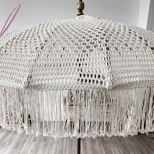 MACRAME UMBRELLAS, Bali Macrame Umbrellas, Patio Umbrellas, Tassel Umbrellas image 10