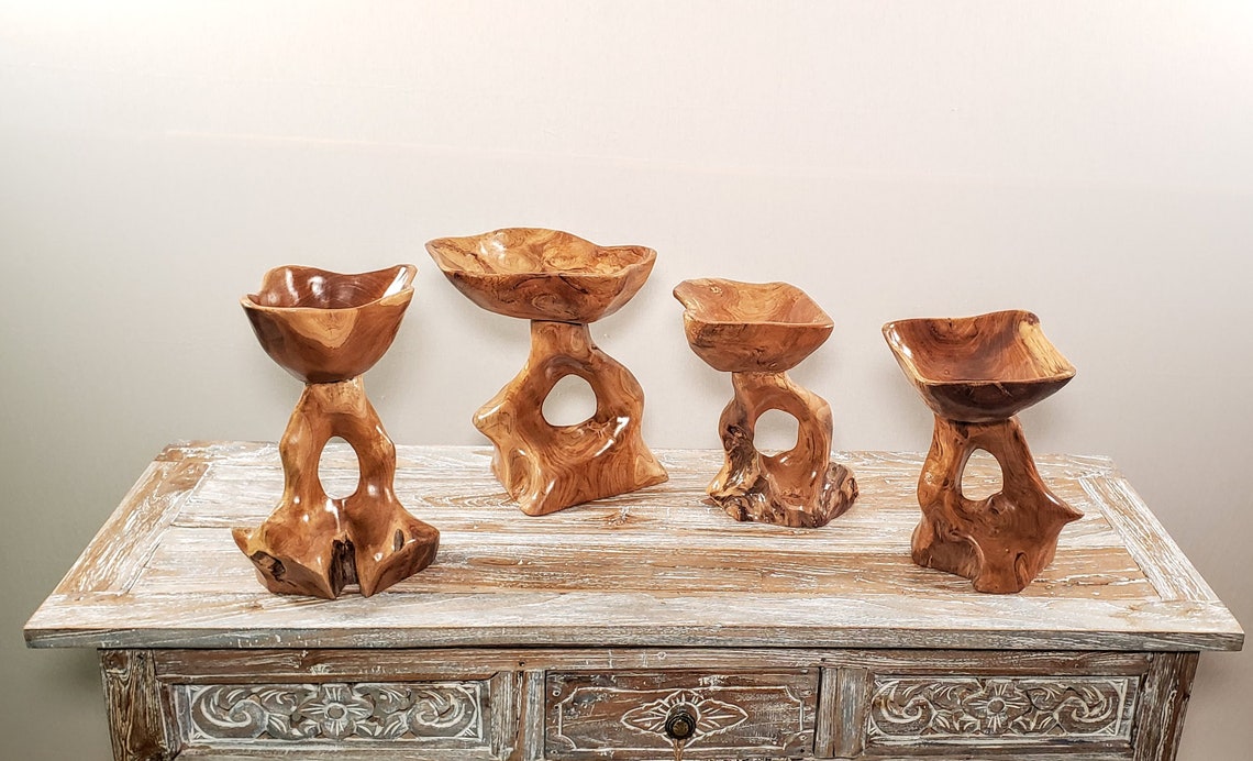 TEAK KEY BOWL Entry Table Bowls Consul Table Bowls Bali Etsy