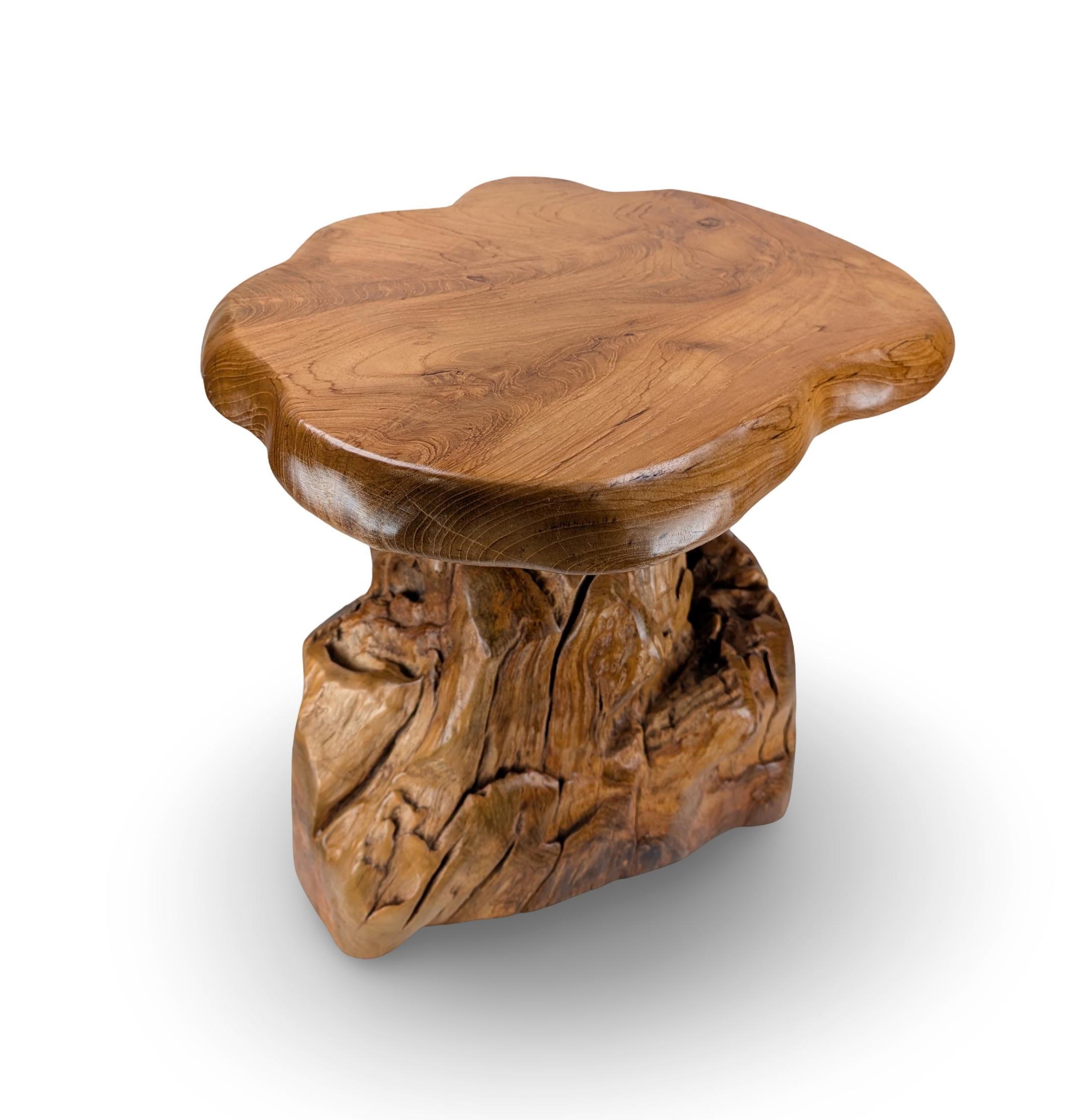 Tree Stump Side Table, Teak Side Table, Wood Side Table, Side Table - Etsy