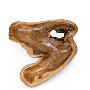 ORGANIC SERVING TRAY, Carved Wood Platter, Rustic Wood Platter, Solid Wood Tray, Freeform Serving Tray, Teakwood Appetizer Platter,
