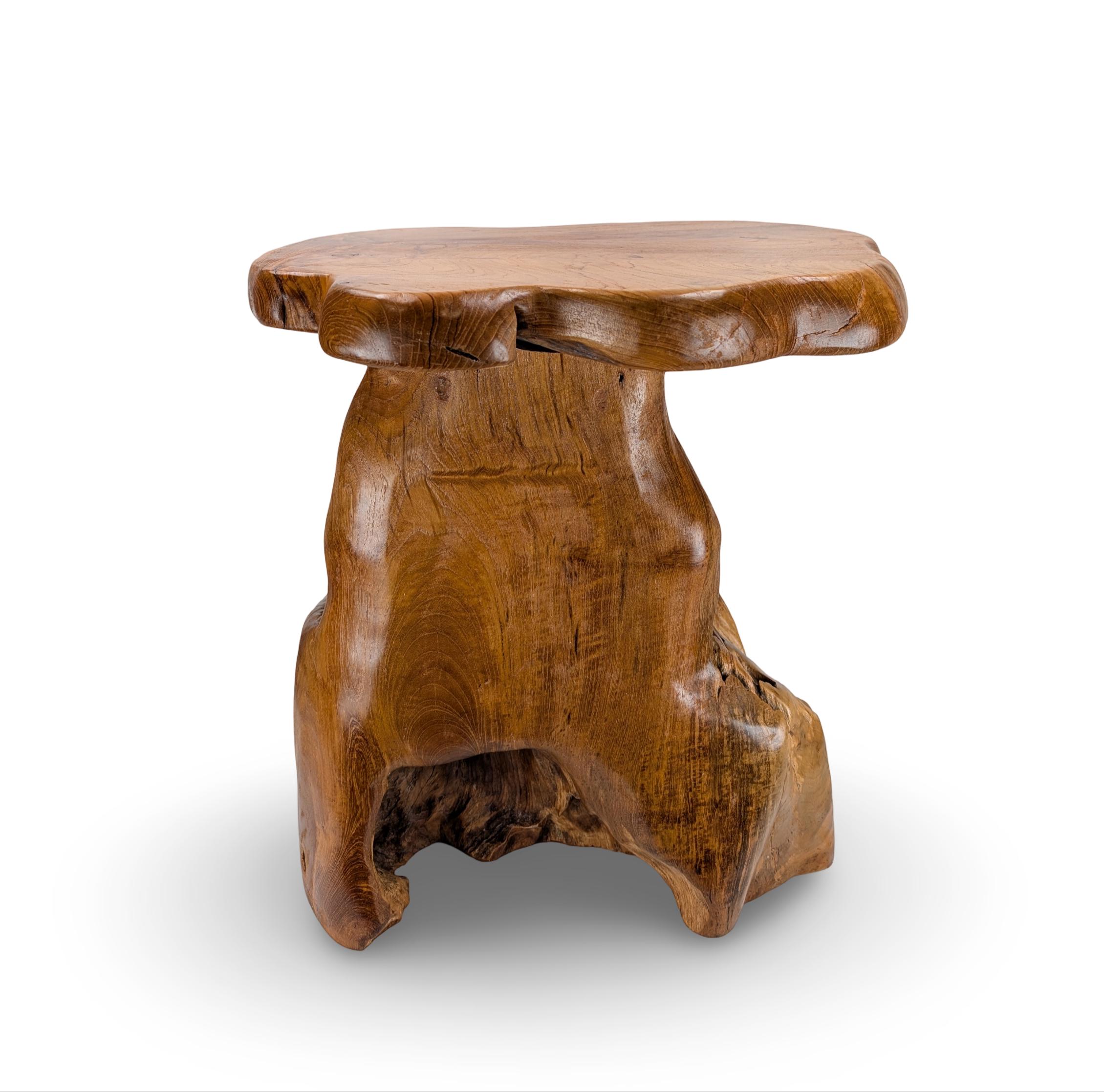 Tree Stump Side Table, Teak Side Table, Wood Side Table, Side Table - Etsy