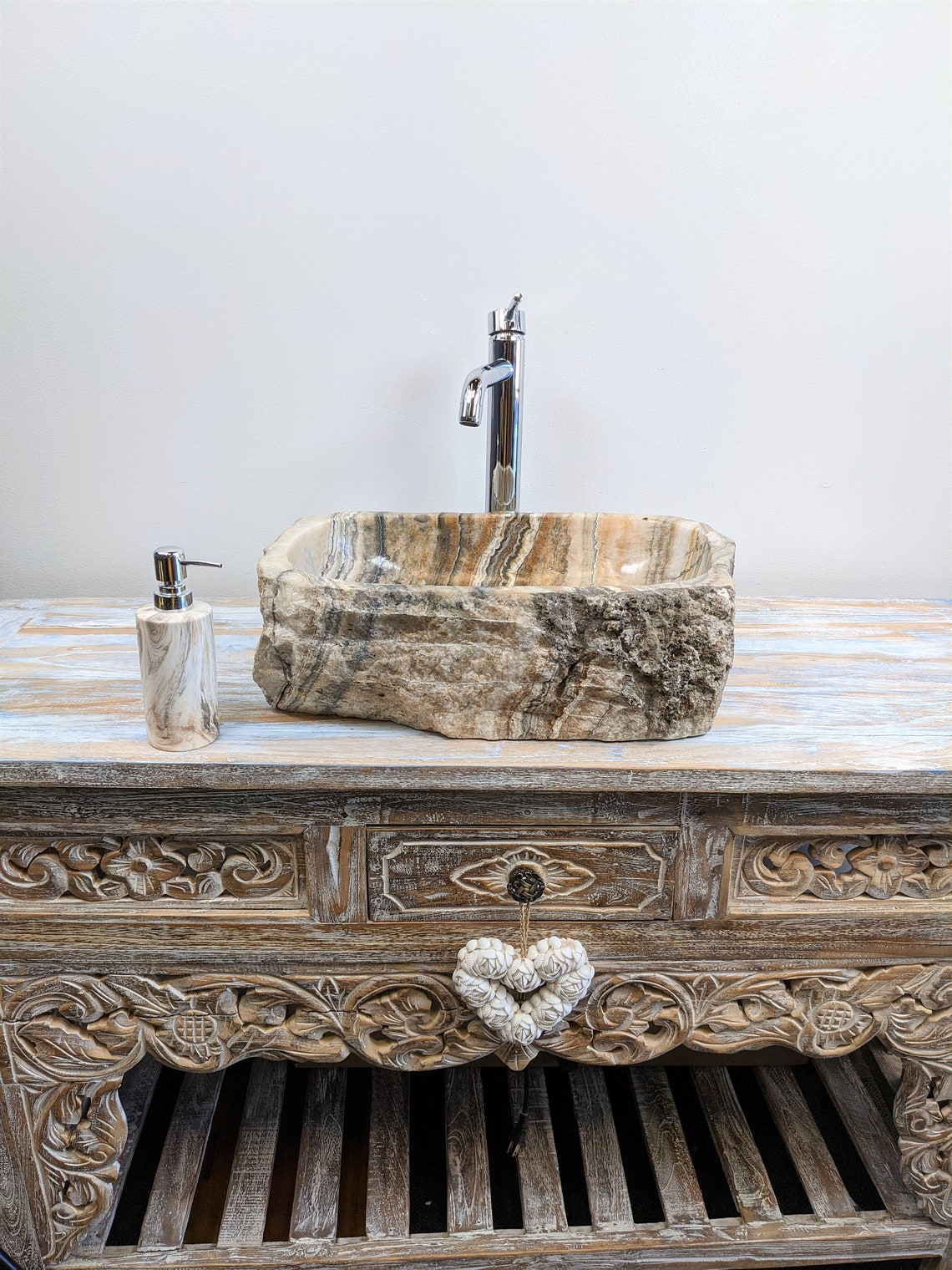 MARBLE VESSEL SINK Onyx Marble Sink Stone Sink Counter Top Etsy