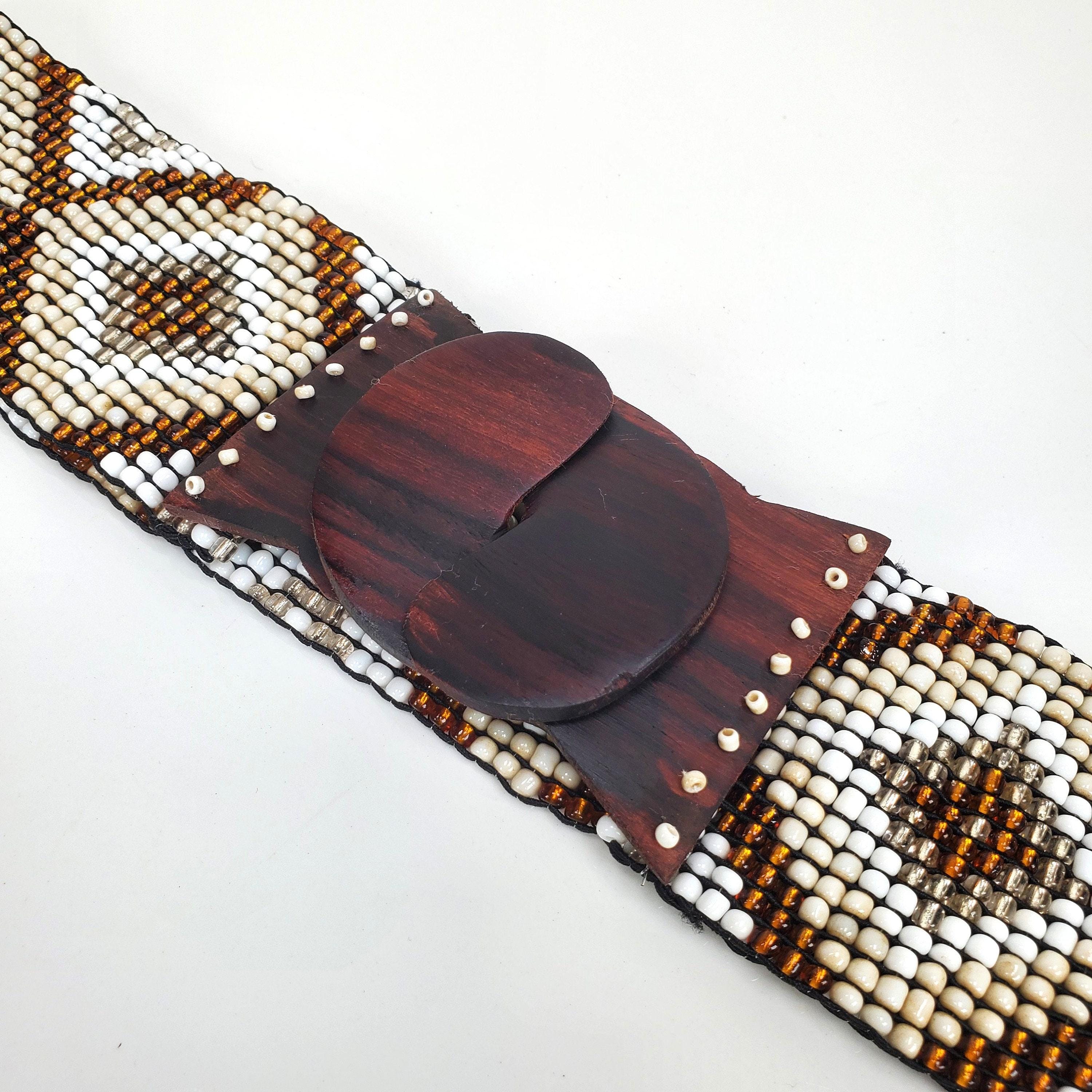 Wood Clasp Beaded Belt - Etsy