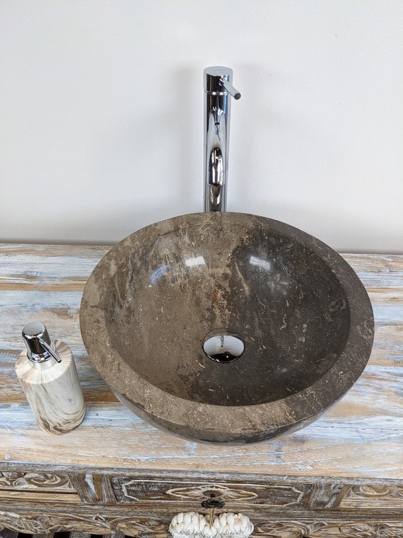 MARBLE VESSEL SINK Natural Stone Sinks Stone Wash Basins Round