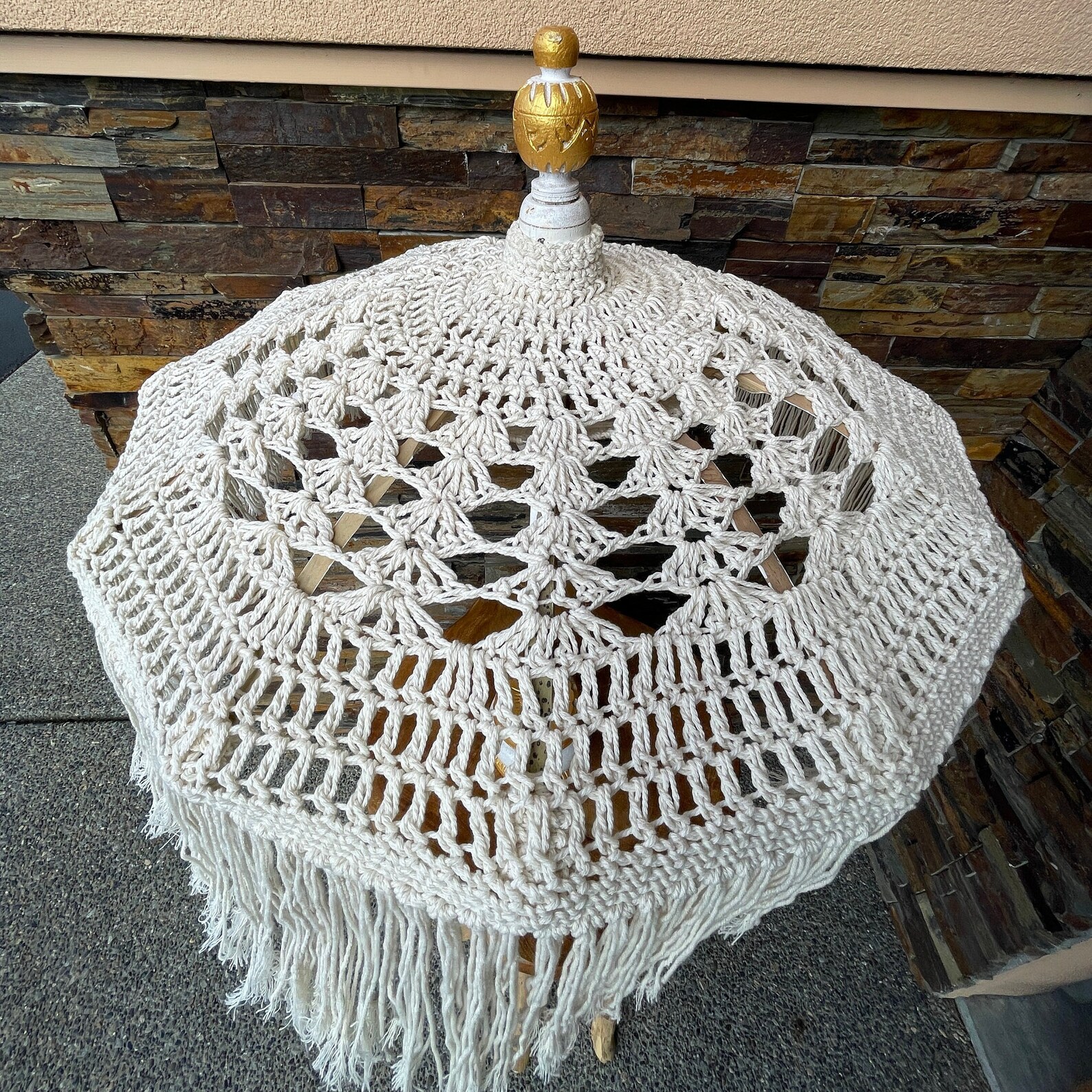 MACRAME TABLETOP UMBRELLA Balinese Umbrellas Wedding Etsy
