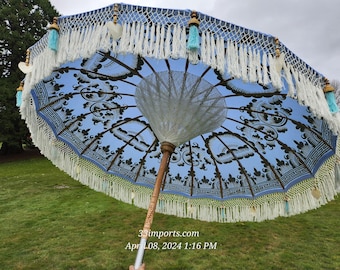 LAVENDER BALI UMBRELLA, Handpainted Umbrella, Wedding Umbrella, New Umbrella, Bali Umbrella, Garden Umbrella, Beach Umbrella, Bistro Parasol