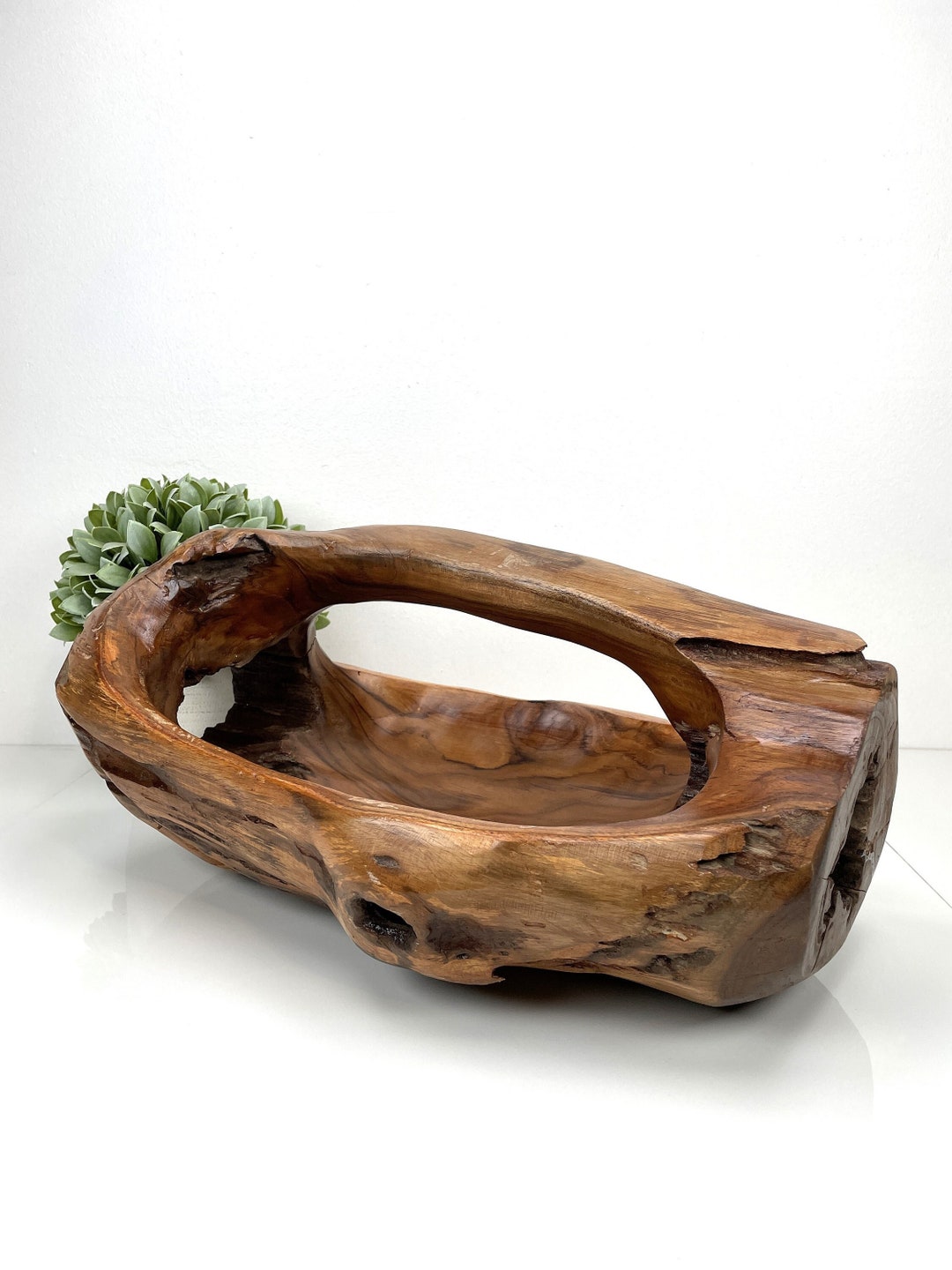 TEAK SHOWER CADDY Wood Shower Caddy Wooden Storage Vessel Etsy