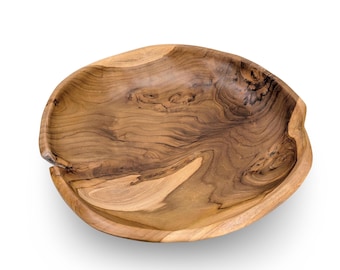WOODEN SERVING BOWL, Rustic Bowl, Centerpiece Bowl, Artisan Salad Bowl