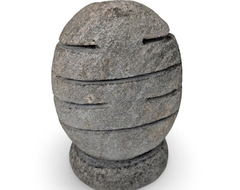 Riverstone Garden Lantern: Natural Stone Outdoor Lighting