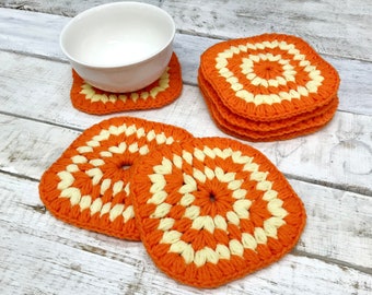 Handmade Crochet Plate Pads (set of 2 pieces), Hot bowl Pads, Table mats, Home decoration, Kitchen or dining room decoration