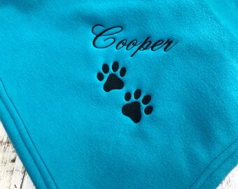 monogrammed dog blanket