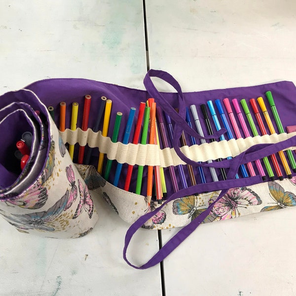Roll up Pencil Case Etsy