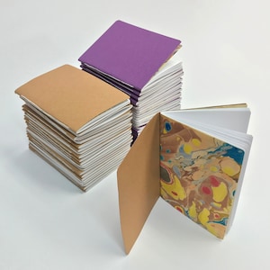 3.5x5 Pocket Notebooks, Handmade Notebooks, Whipped Berry/Kraft /White cover, Traveler&#39;s Passport Insert, 1 notebook