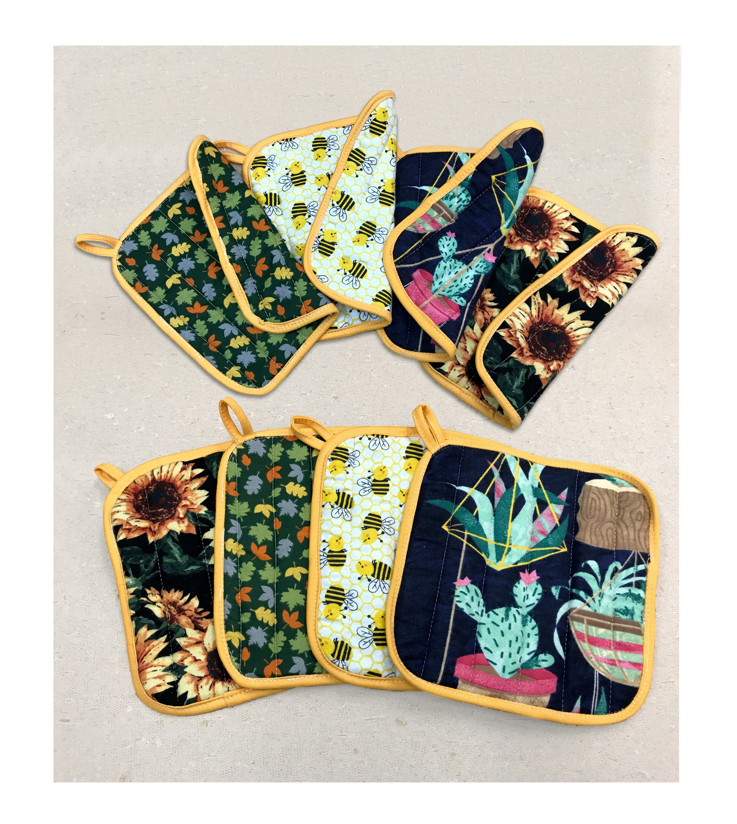 Pot Holders Kitchen Pot Holders Handmade Fabric Pot Holders Etsy