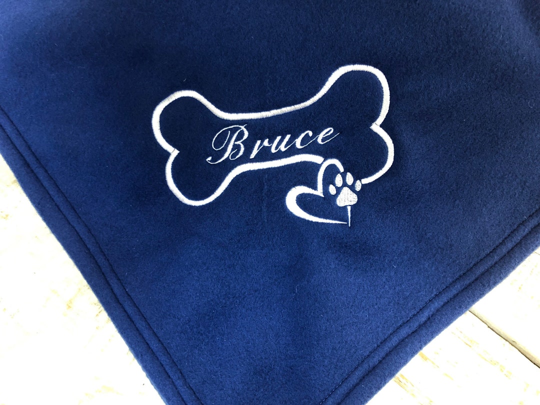 Personalized Dog Blanket Custom Pet Blanket. Embroidered Dog Etsy