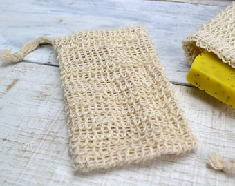 Soap Saver, Sisal Exfoliating Soap Pouch, Soap Saver Bag, Shower Scrubber, Soap Bag