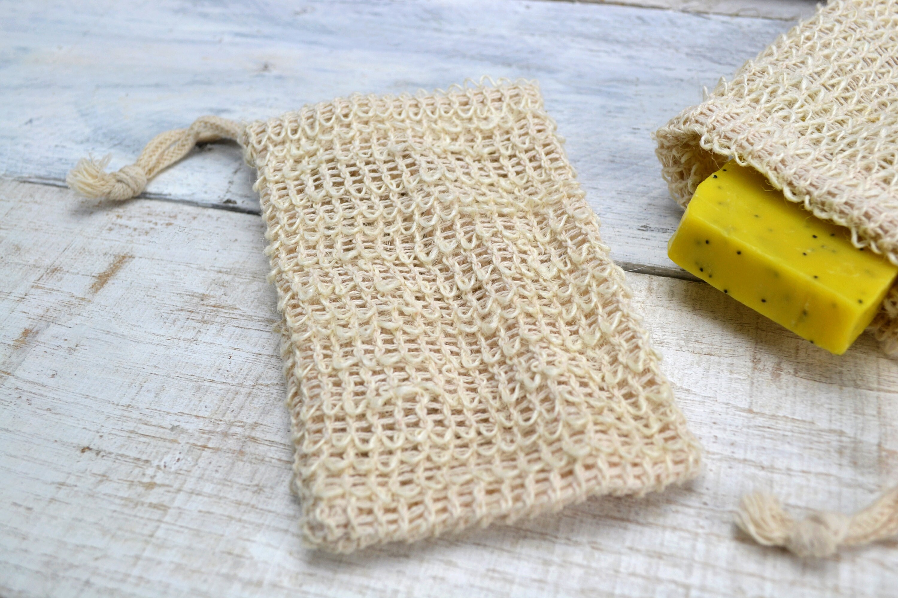 Soap Saver, Sisal Exfoliating Soap Pouch, Soap Saver Bag, Shower Scrubber, Soap Bag
