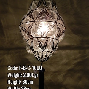 Ottoman Filigree Ceiling Lamp, Unique Kitchen Ceiling Lamp, Transparent Round Ceiling Lamp, Glass Round Ball Shape Ceiling Lamp, Globe Lamp