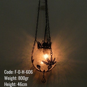 Ottoman Ceiling Lamp, Unique Kitchen Ceiling Lamp, Transparent Round Ceiling Lamp, Glass Round Ball Shape Ceiling Lamp