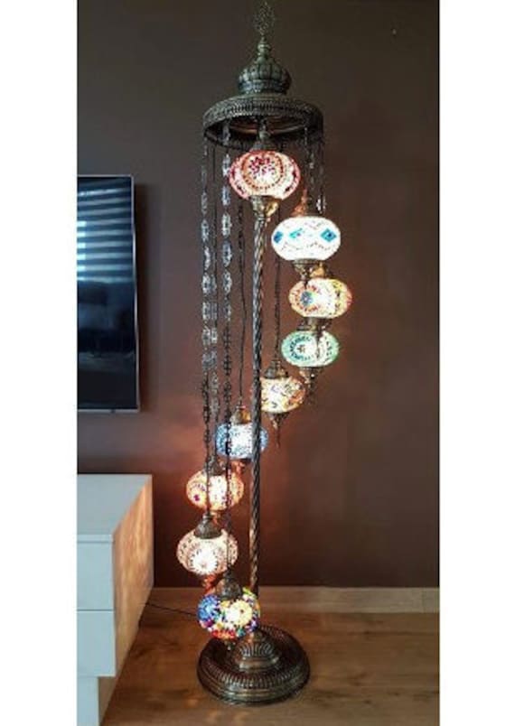 Autumn Chandelier Turkish Mosaic Floor Lamp Large Image 0