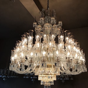 Huge Palace Crystal Chandelier, Vintage Style Château Chandelier, Mansion Chandelier, Palace Lamps, Palace Style
