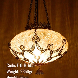Ottoman Ceiling Lamp, Unique Kitchen Ceiling Lamp, Transparent Round Ceiling Lamp, Glass Round Ball Shape Ceiling Lamp