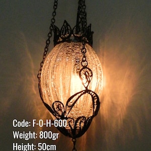 Ottoman Ceiling Lamp, Unique Kitchen Ceiling Lamp, Transparent Round Ceiling Lamp, Glass Round Ball Shape Ceiling Lamp
