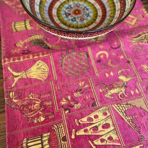 Chemin de table oriental turc, chemin de table oriental, chemin de table, chemin de table turc, nappe orientale