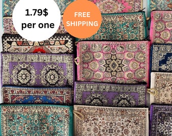 50x grandi casi di monete turche, portamonete orientali, 50x Coin Case, regalo all'ingrosso, casi di monete all'ingrosso, Kilim Coin Case, Kilim Coin Case