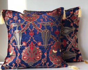 2x Anatolian Turkish Pillow Set of Two, Ethnic Pillow Set, Turkish Pillow Set of Two, Unique Pillow Set of Two, Kilim