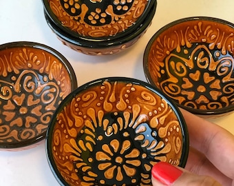 25x Turkish Ceramic Bowls, Bulk Turkish Ceramic Bowls, Wedding Guest Favors, Wedding Guest Gifts, Bulk Gifts, Wholesale Decor, Orange