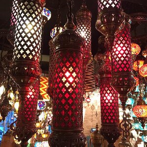 Ottoman Lantern Chandelier, 9 Lamps, Turkish Chandelier