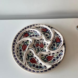 Turkish Ceramic Breakfast Set, Tapas Serving Set, Nut Serving Set, Small Food Sharing Set