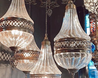 Oriental Ottoman Chandelier, Oriental Decor Chandelier, Oriental Decor Ceiling Lamp