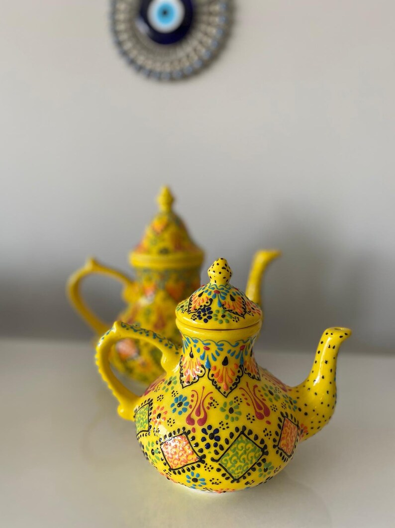 Turkish Ceramic Tea Pot Ceramic Tea Pot Turkish Ceramic Tea Etsy