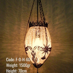 Ottoman Ceiling Lamp, Unique Kitchen Ceiling Lamp, Transparent Round Ceiling Lamp, Glass Round Ball Shape Ceiling Lamp