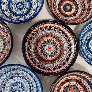 Turkish Ceramic Bowl, Large Ceramic Bowl, Meze Bowl, Mezze Serving Bowl, Sallad Bowl,15 cm (5.9&quot;)