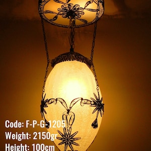 Ottoman Filigree Ceiling Lamp, Unique Kitchen Ceiling Lamp, Transparent Round Ceiling Lamp, Glass Round Ball Shape Ceiling Lamp
