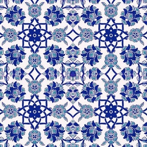 4x Turkish Ceramic Tile, Set of 4, Iznik Ceramic Tiles, Hamam Tile, Kitchen Tile, Stair Tile, 20x20 cm (7.8")
