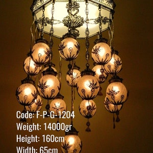 Ottoman Filigree Ceiling Lamp, Unique Kitchen Ceiling Lamp, Transparent Round Ceiling Lamp, Glass Round Ball Shape Ceiling Lamp, Globe Lamp