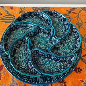 Turkish Ceramic Breakfast Set, Meze Serving Set, Tapas Serving Set, Mezze Set, Turkish Ceramic Food Serving Set