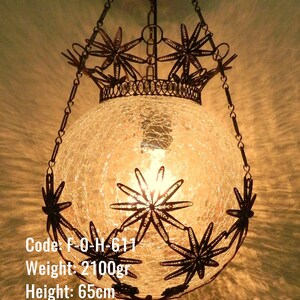 Ottoman Ceiling Lamp, Unique Kitchen Ceiling Lamp, Transparent Round Ceiling Lamp, Glass Round Ball Shape Ceiling Lamp