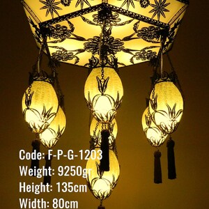Ottoman Filigree Ceiling Lamp, 7 Lamps, Unique Kitchen Ceiling Lamp, Transparent Round Ceiling Lamp, Glass Round Ball Shape Ceiling Lamp