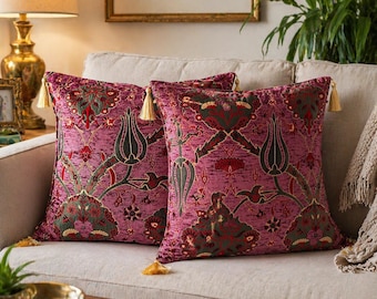 2x Anatolian Turkish Pillow Set of Two, Ethnic Pillow Set, Turkish Pillow Set of Two, Unique Pillow Set of Two