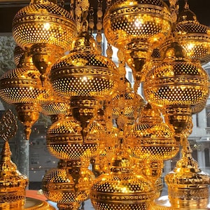 Large Moroccan Chandelier, Huge Chandelier, Hotel Chandelier, Restaurant, Huge Chandelier, Ottoman Chandelier, Turkish Chandelier, 25 Lamps
