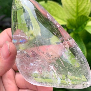 Clear Himalayan Soap Shaped High Frequency Solar Quartz Crystal-Polished/Energy/Reiki/Healing/Meditation/Crystal Collection 111*61*40mm 354g